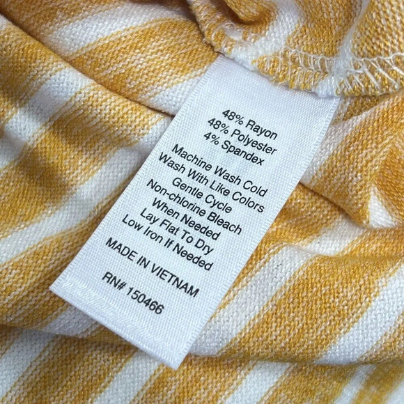 Market & Spruce Striped Short Sleeve T-shirt Top Size XS Multicolor High Low NWT - Picture 5 of 6